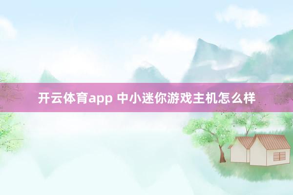 开云体育app 中小迷你游戏主机怎么样