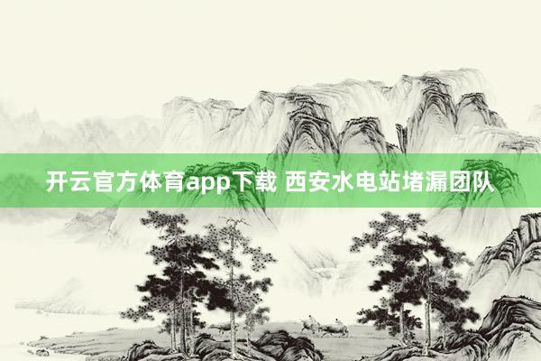 开云官方体育app下载 西安水电站堵漏团队